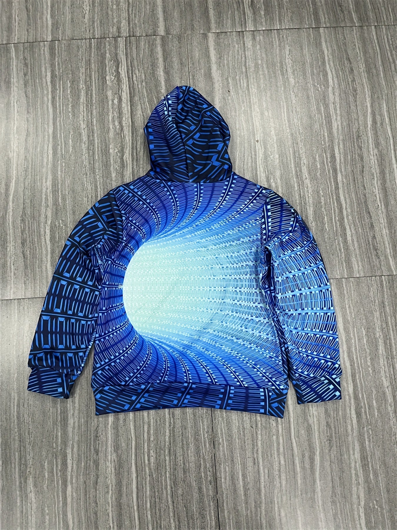 Boy's 3D Vision Illusion Print Hoodie Casual Hooded Sweatshirt