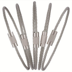 25pcs Stainless Steel Keychain Heavy Duty Luggage Tag Keeper