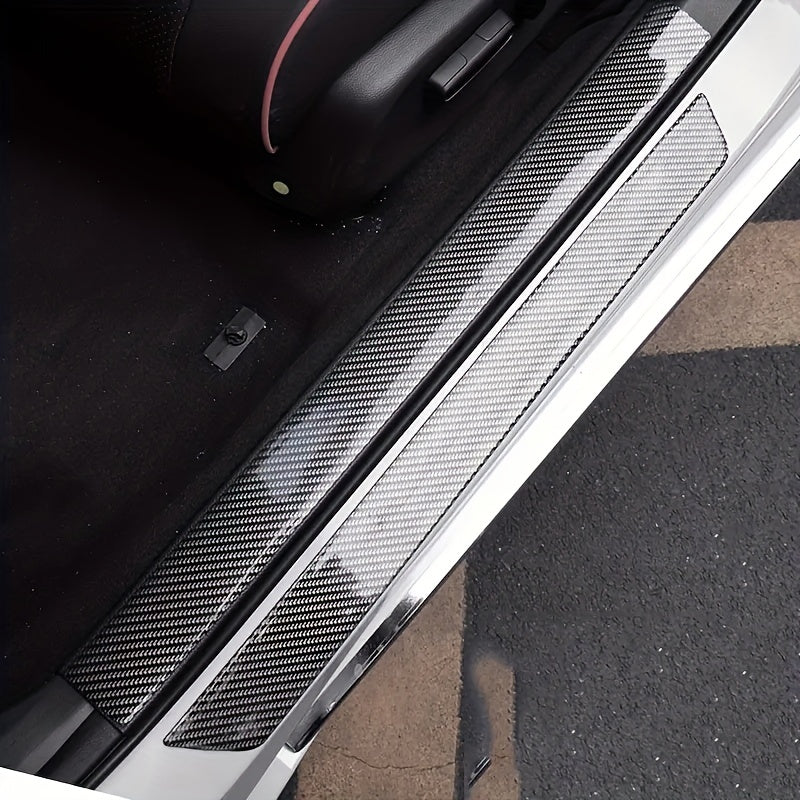 Car Door Entry Guards Carbon Fiber Scratch Cover Protector Strip