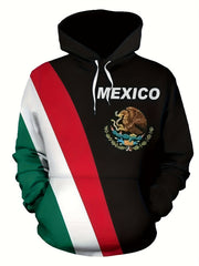 MEXICO Print Hoodies For Men Graphic Hoodie With Kangaroo Pocket