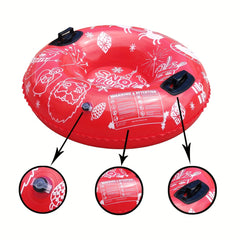 Snow Tube Heavy Duty Sled With Handle Winter Outdoor Skiing Sled