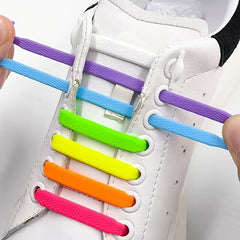 16pcs Silicone No Tie Elastic Shoe Laces T-Shaped Lazy Shoe Laces Set