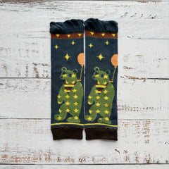Kids Leg Warmer Colorful Stripe Letter Cartoon Bear Child Leg Warmers