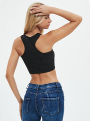 Racerback Fitness Sports Tank Top Yoga Crop Tank Top