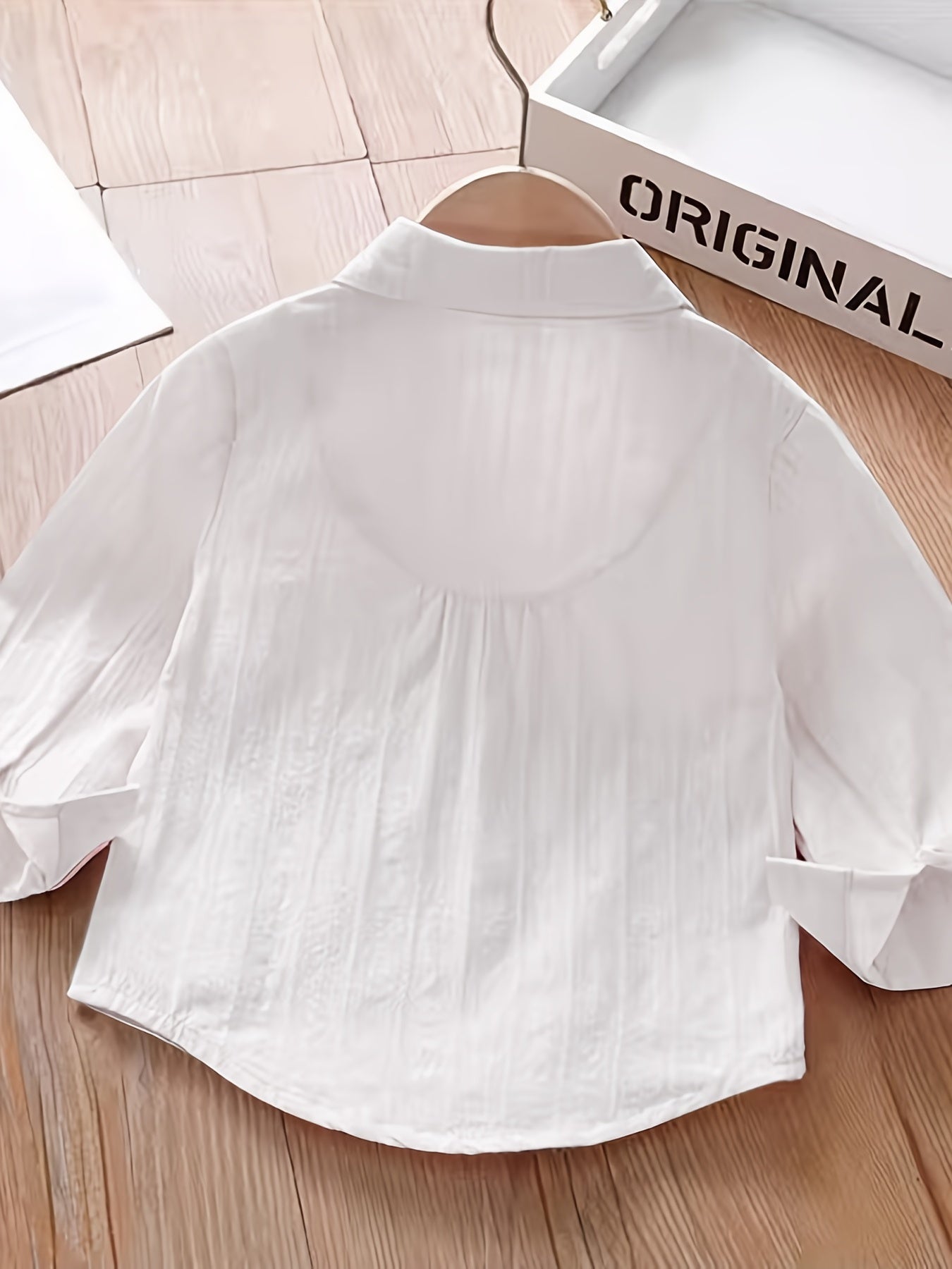 Girls Bunny & Carrot Pattern Shirt Long Sleeve Tops