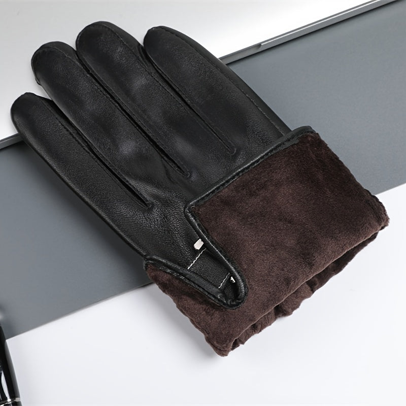Men's Winter Motorcycle Gloves Touch Screen Outdoor Warm Decorative Gloves