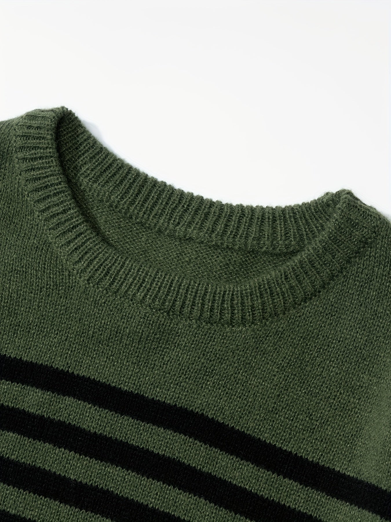 Striped Sweater Men's Casual Warm Pullover