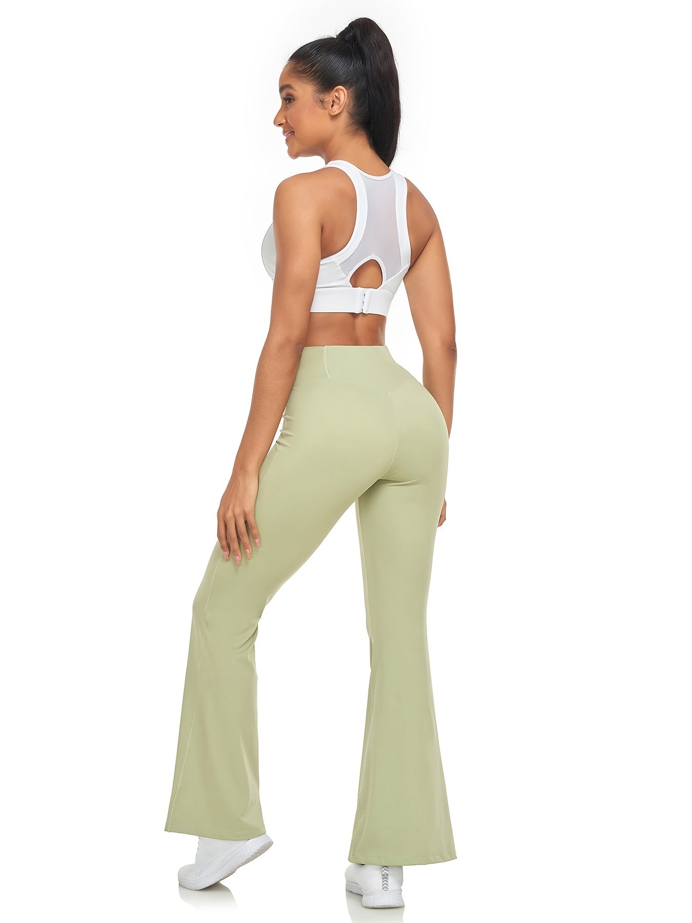 Women's Stretchy Flare Leg Yoga Pants Soft Casual Sports Pants