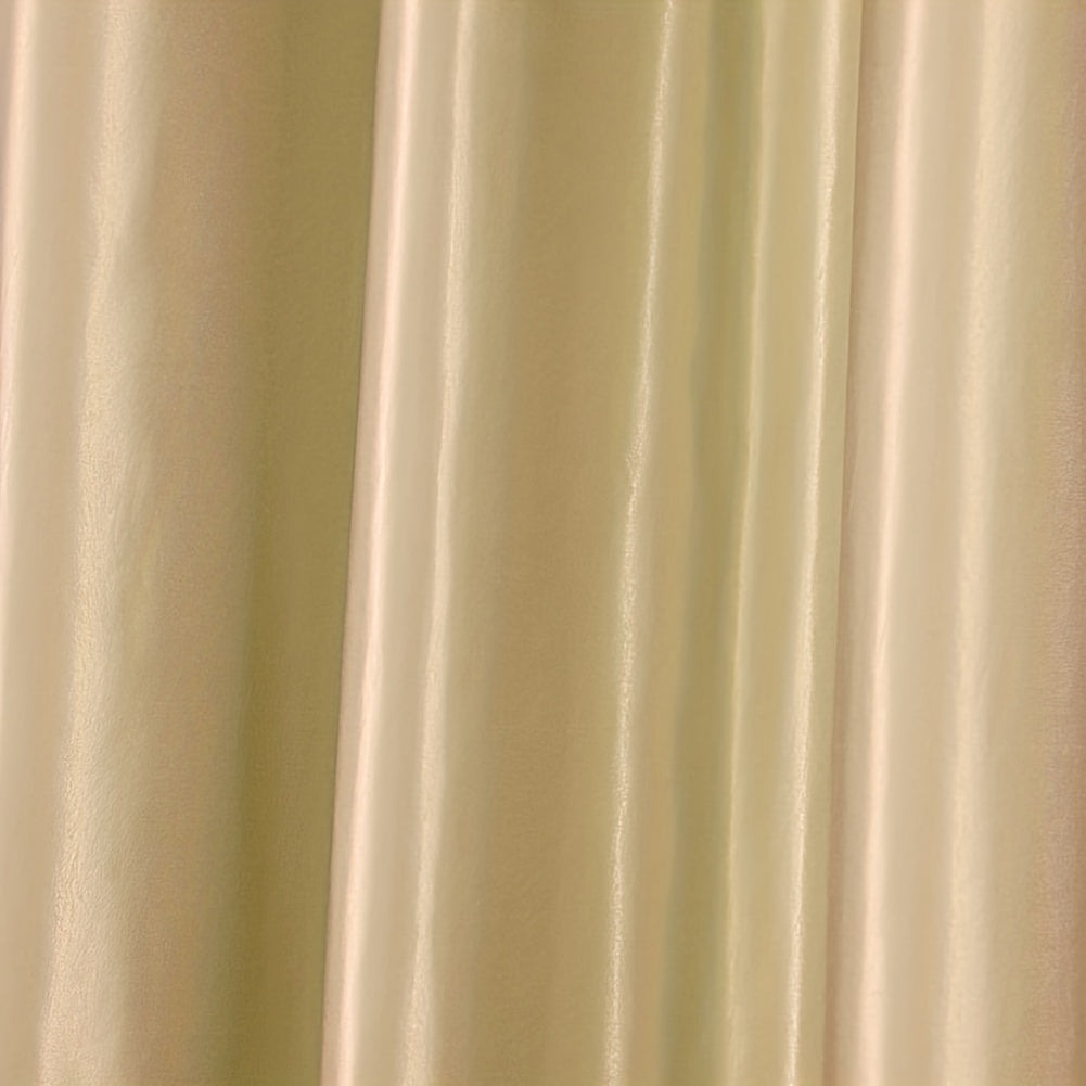 Panel Glossy Solid Curtains Translucent Half Blackout Curtains