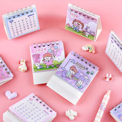 Cartoon Mini Desk Calendar Small Desk Decoration Monthly Student Calendar