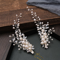Rhinestone Faux Pearl Hair Clip Headband Bridal Hair Accessories
