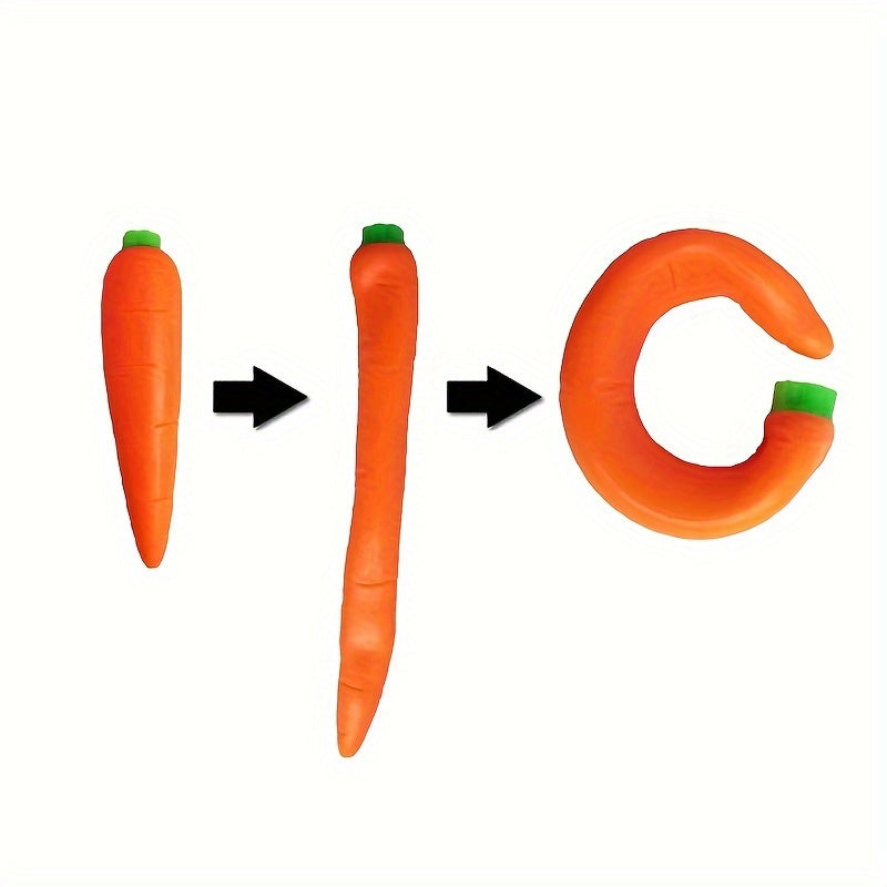 Carrot Vegetable Squeeze Toy Shapeable Fidget Stress Relief Novelty Toy