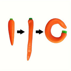 Carrot Vegetable Squeeze Toy Shapeable Fidget Stress Relief Novelty Toy