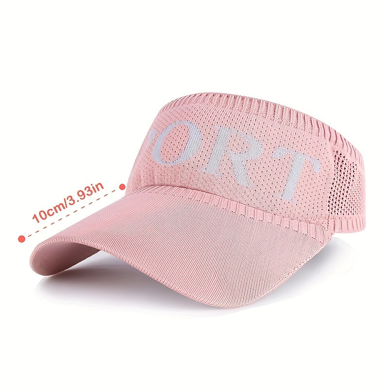 SPORT Knitted Casual Visor Hat Solid Sunscreen Travel Beach Hats