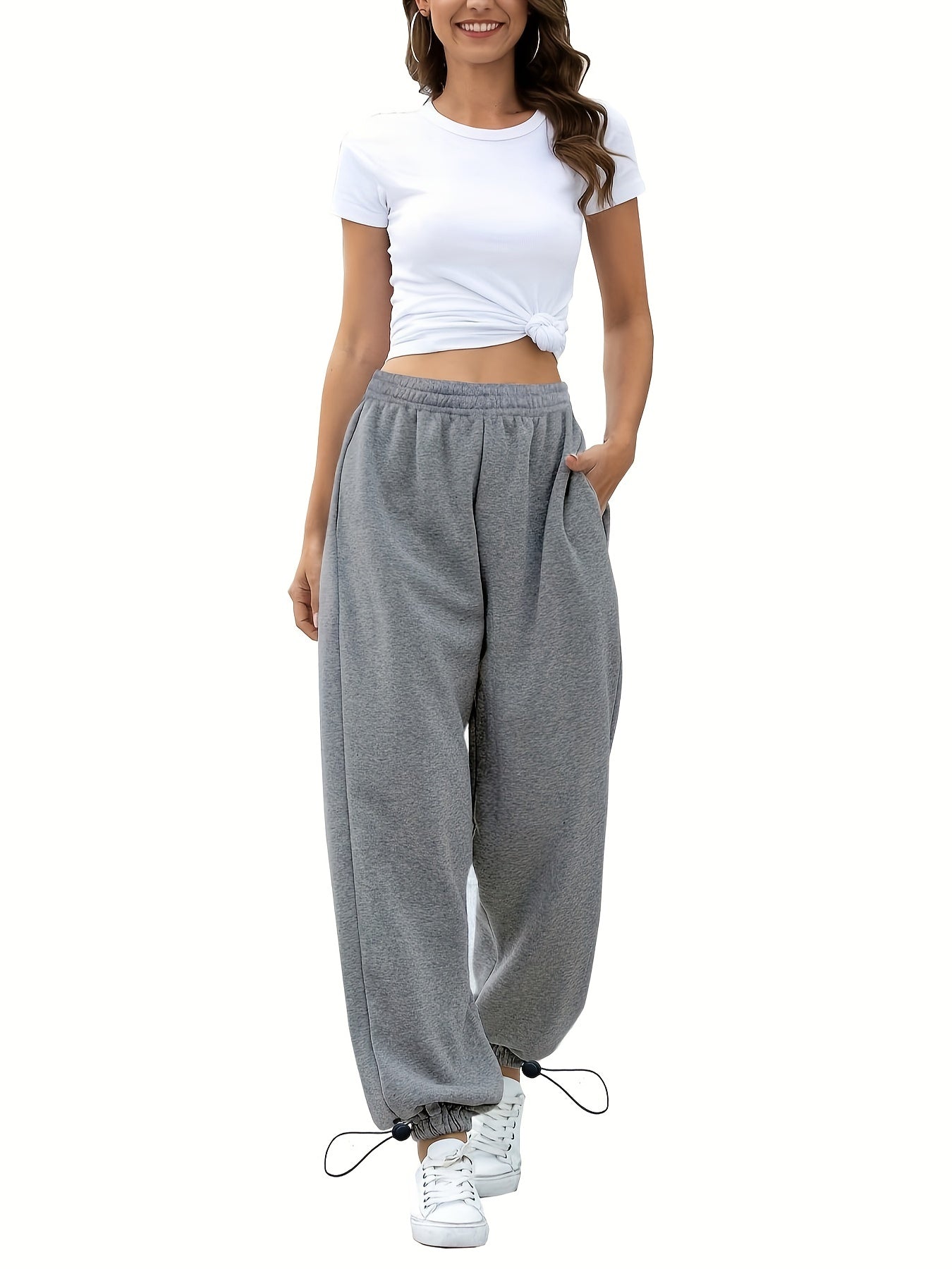 Women's Elastic Waist Athletic Joggers