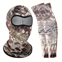 Stylish Summer Outdoor Riding Mask Ice Silk Sleeve Set