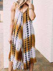 Tie Dye Wide Leg Jumpsuit