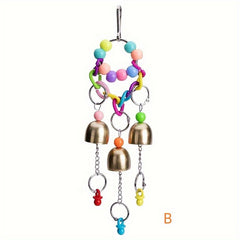 Colorful Parrot Hammock Bell Toys for Small Birds