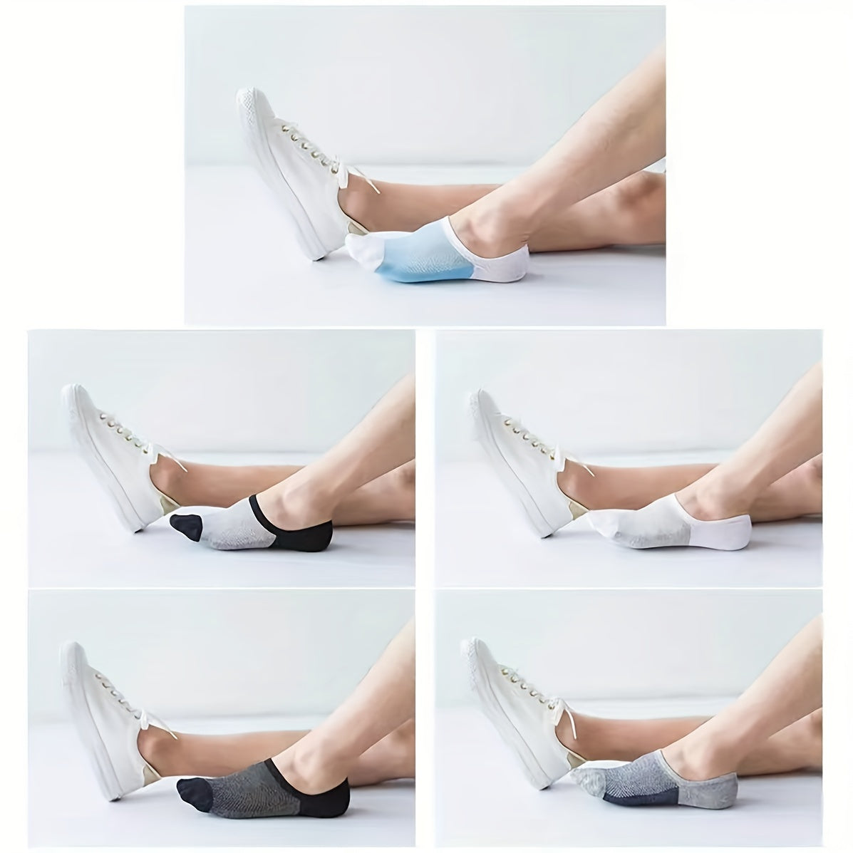 5 Pairs Men's No Show Summer Socks