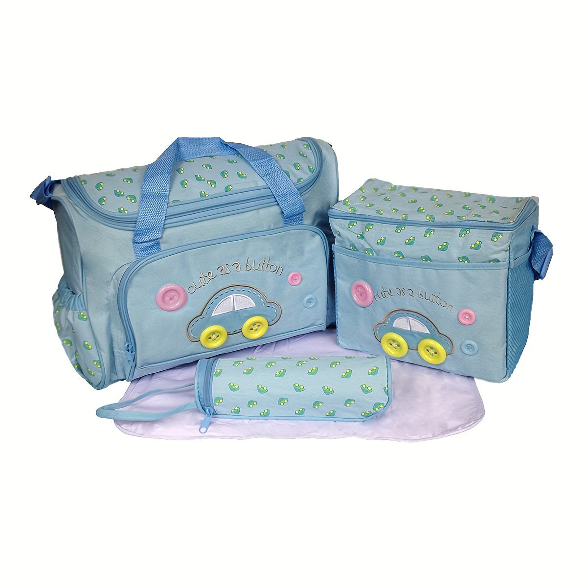 4pcs Mommy Bag Oxford Fabric Small Car Pattern