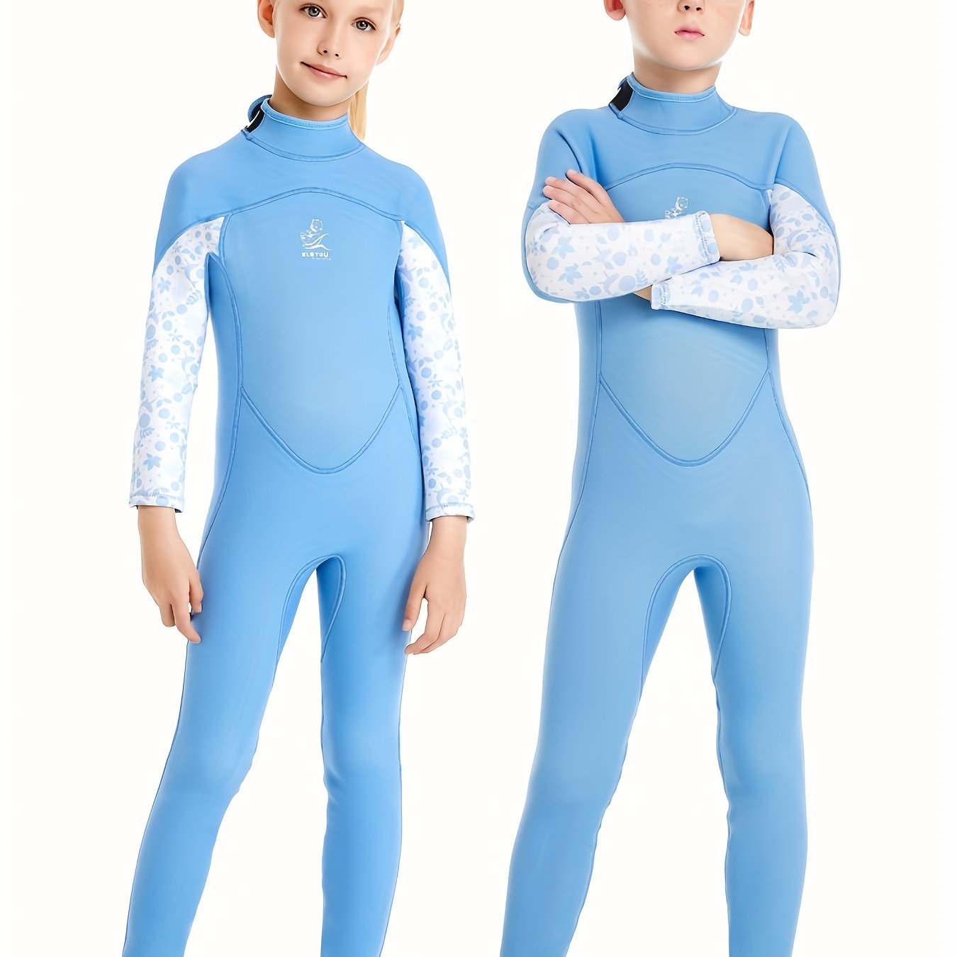 Kids Casual Long Sleeve Diving Suit Sun Protection Swimming Suit
