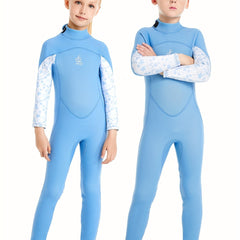 Kids Casual Long Sleeve Diving Suit Sun Protection Swimming Suit