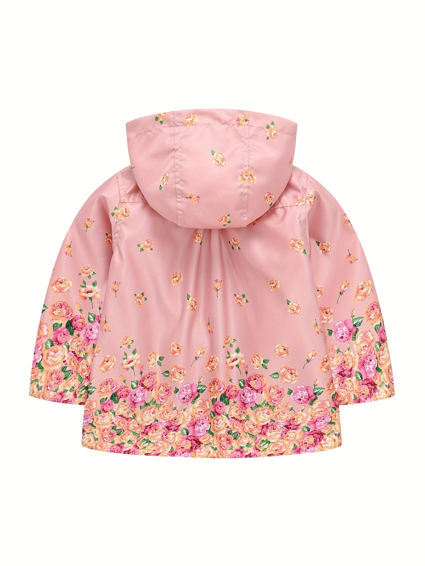 Kids Girls Floral Hooded Jacket