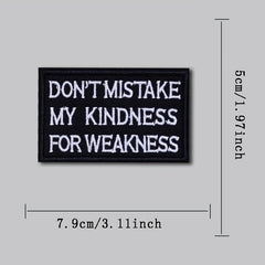 Kindness Not Weakness Morale Patch w/ Hook & Loop for Uniforms Vests Backpacks