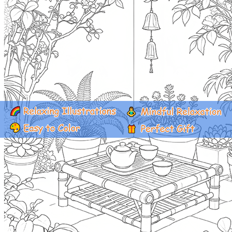 Cozy Corner Adult Coloring Book 1pc 20x20 cm 22 Pages Deluxe Edition