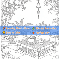 Cozy Corner Adult Coloring Book 1pc 20x20 cm 22 Pages Deluxe Edition