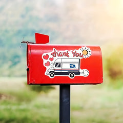 Thank You USPS Sticker For Mailbox Vinyl Expressing Love & Support, Mail Carrier