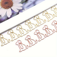 40pcs Puppy Paper Clips Cartoon Paper Clips School Stationery