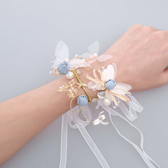 Wedding Wrist Corsage Bridesmaid Hand Flowers Bracelet