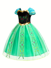 Anime Movie Character Cosplay Costume Girl s Velvet Mesh Dress