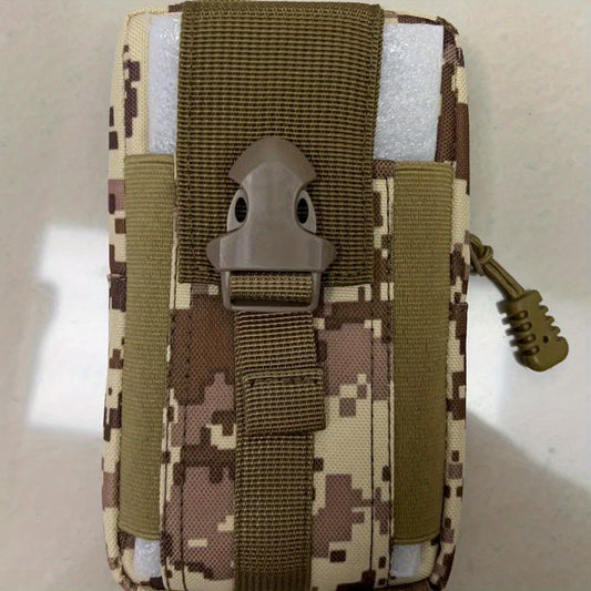 Men's Canvas Zip Waist Bag Camo Coin Purse Phone Bag