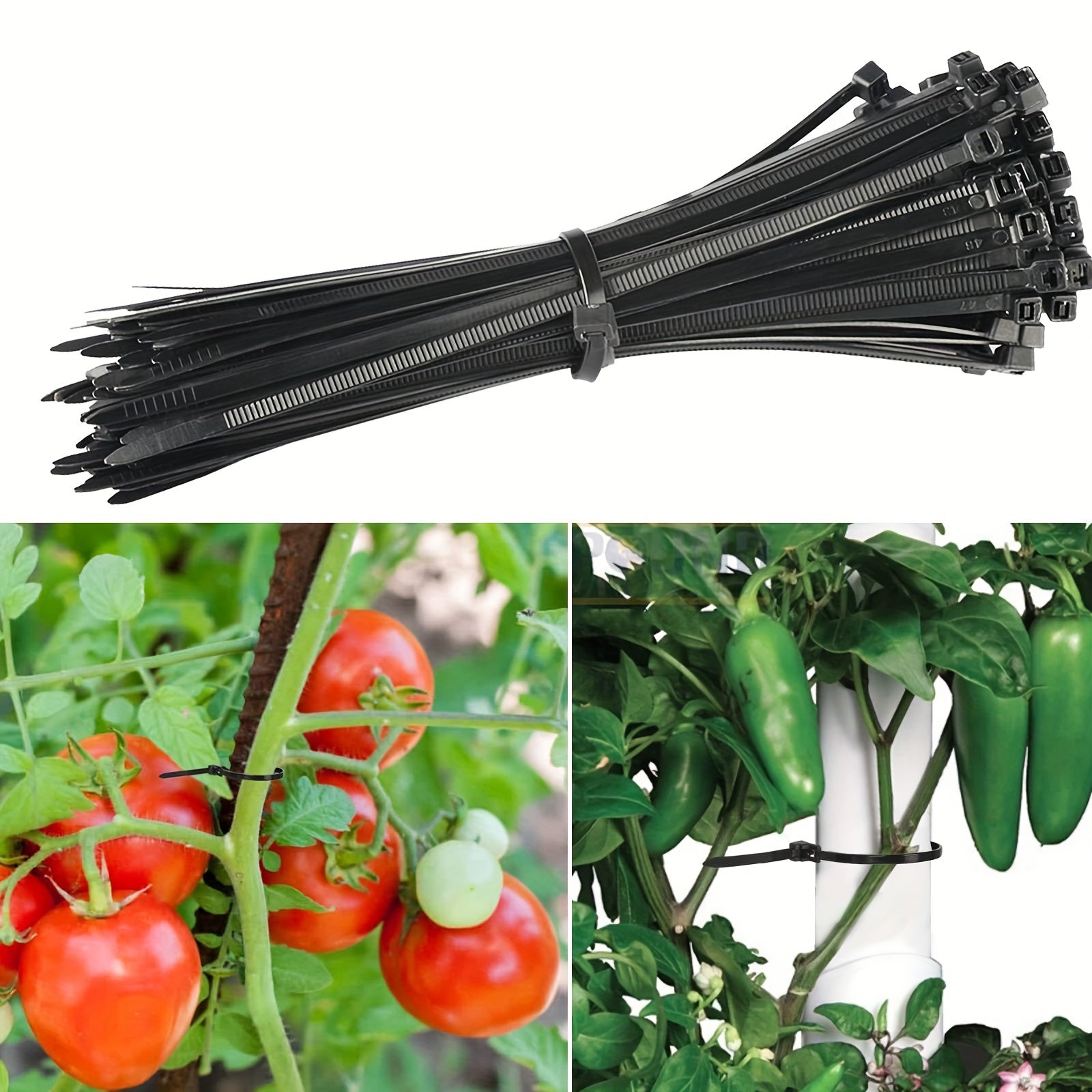 100pcs Heavy Duty Releasable Nylon Tie Wraps 20-32cm Adjustable Straps