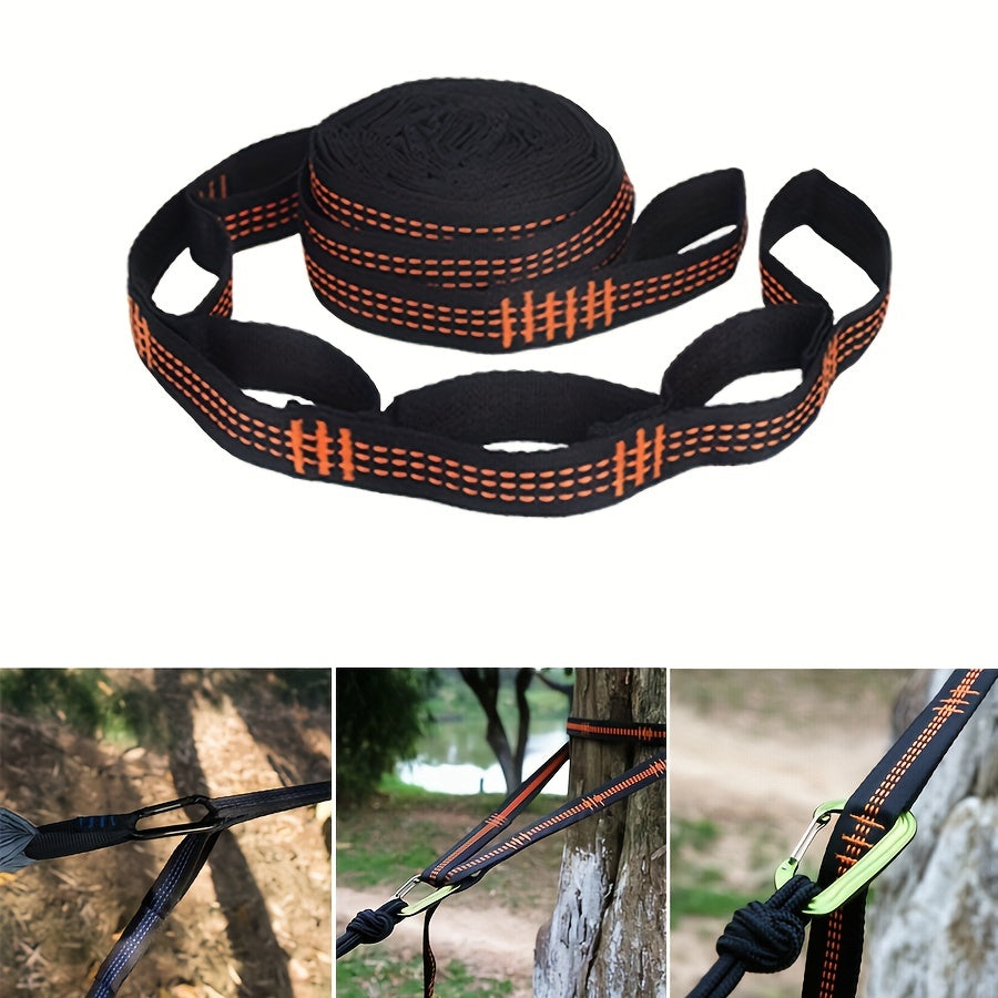 2Pcs Hammock Straps With 5 Ring High Load Bearing Barbed