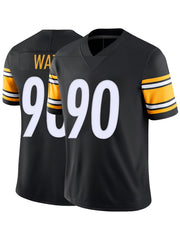 Men's American Football Jersey V-Neck Short Sleeve Embroidered Rugby Top