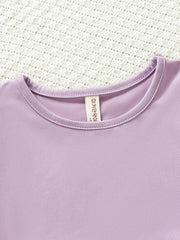 Girls Rainbow Tiered Long Sleeve Casual Swing Dress