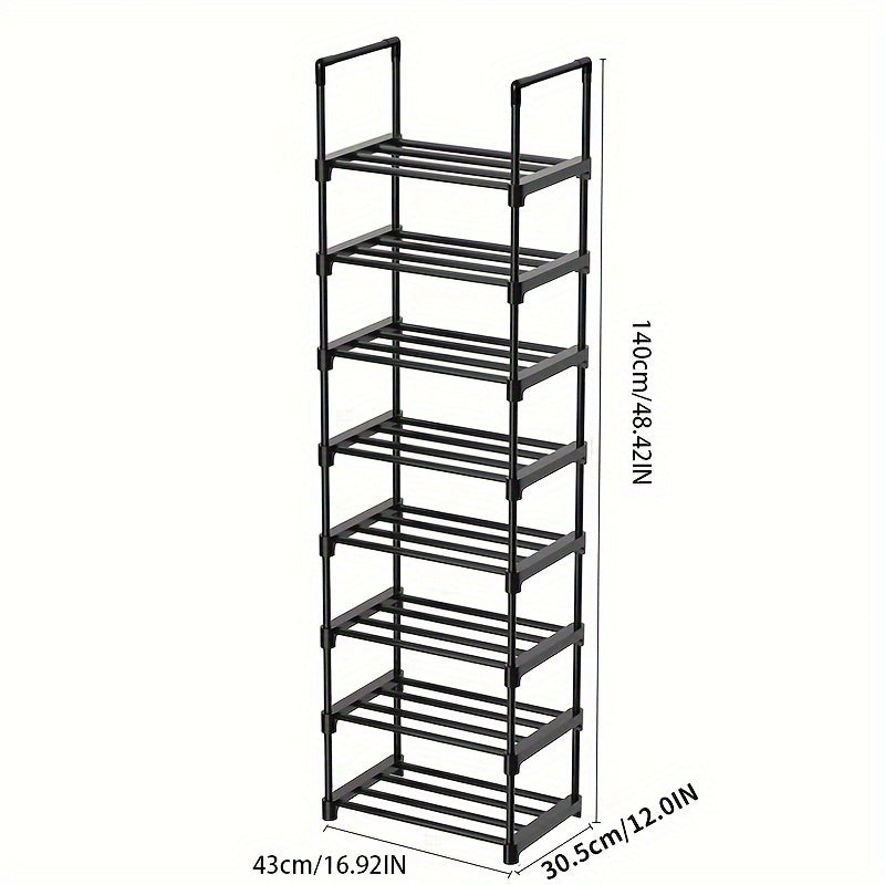 1pc Household Shoe Storage Rack Large Capacity Floor Standing Organizer