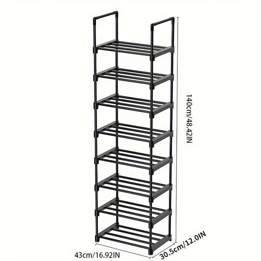 1pc Household Shoe Storage Rack Large Capacity Floor Standing Organizer