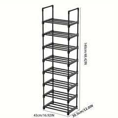 1pc Household Shoe Storage Rack Large Capacity Floor Standing Organizer