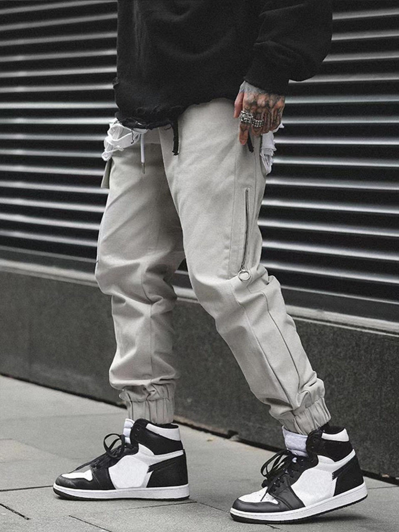 Men's Cargo Pants Casual Drawstring Joggers Spring Fall Streetwear