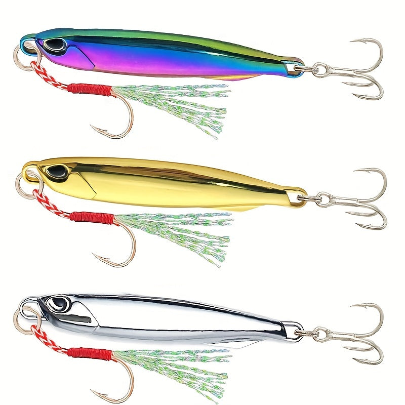 Sea Fishing Slow Jig Metal Jigging Spoon 3D Print Laser Artificial Bait Boat Fis
