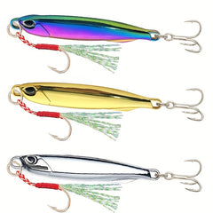 Sea Fishing Slow Jig Metal Jigging Spoon 3D Print Laser Artificial Bait Boat Fis