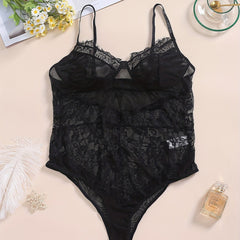 Floral Lace Sexy Plus Size Bodysuit Lingerie