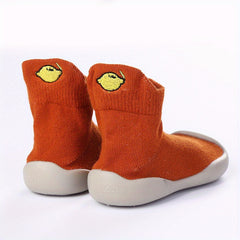 Baby Boy's High Top Knit Shoes Slip On Sock Shoes