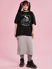 Skull Print Plus Size Halloween Sports Top