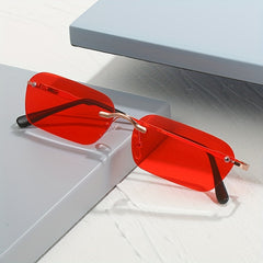 Men's Rimless Polarized Sunglasses UV Protection