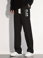 Men's Casual Cotton Sweatpants Loose Fit Drawstring Pants